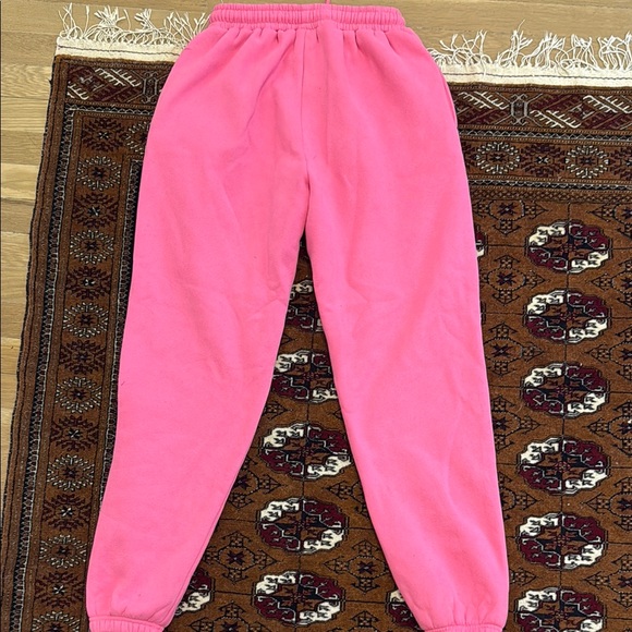White Fox Boutique Pink Joggers Soft Fleece Elastic Waist - Picture 3 of 3